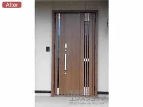 LIXIL リクシル(トステム)の玄関ドア リシェント玄関ドア3 断熱K2仕様 親子仕様(ランマ無)R M83型※タッチキー仕様(キー付きリモコンタイプ) 施工例
