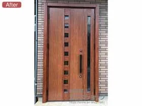 LIXIL リクシル(トステム)の玄関ドア リシェント玄関ドア3 断熱K4仕様 手動 親子仕様(ランマ無)L M28型 施工例