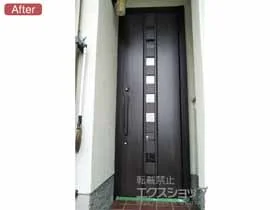 LIXIL リクシル(トステム)の玄関ドア リシェント玄関ドア3 断熱K4仕様 手動 片開き仕様(ランマ無)R M28型 施工例