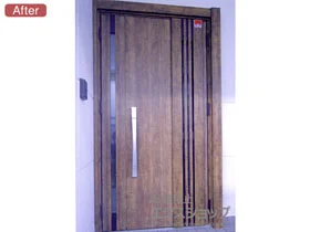 LIXIL リクシル(トステム)の玄関ドア リシェント玄関ドア3防火戸 断熱K4仕様 親子仕様(ランマ無)R M83型 ※カザスプラス仕様 施工例