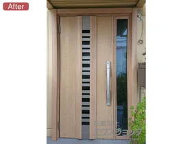 LIXIL リクシル(トステム)の玄関ドア リシェント玄関ドア3 断熱K2仕様 手動 片袖仕様(ランマ無)L G82型 施工例