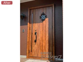 LIXIL リクシル(トステム)の玄関ドア リシェント玄関ドア3 断熱K4仕様 親子仕様(ランマ無)R D77型 ※手動仕様 施工例