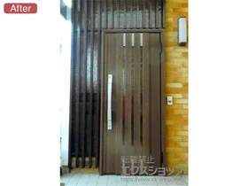 LIXIL リクシル(トステム)の玄関ドア リシェント玄関ドア3 断熱K4仕様 片開き仕様(ランマ無)R M27型 ※手動仕様 施工例