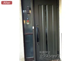 LIXIL リクシル(トステム)の玄関ドア リシェント玄関ドア3 アルミ仕様 片開き仕様(ランマ付)R C12N型 ※手動仕様 施工例