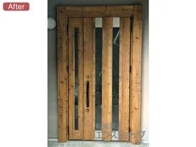 LIXIL リクシル(トステム)の玄関ドア リシェント玄関ドア3 アルミ仕様 親子仕様(ランマ無)R C14N型 ※手動仕様 施工例