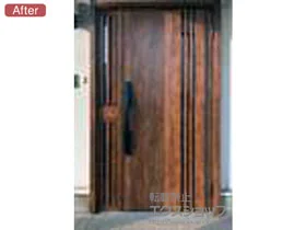 LIXIL リクシル(トステム)の玄関ドア リシェント玄関ドア3 断熱K4仕様 片袖飾り仕様(ランマ無)R M83型 ※タッチキー仕様(キー付リモコン) 施工例