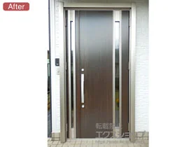 LIXIL リクシル(トステム)の玄関ドア リシェント玄関ドア3 断熱K4仕様 親子仕様(ランマ無)R M78型 ※手動仕様 施工例