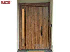 YKKAPの玄関ドア ドアリモ玄関ドア N08N型（通風無）断熱D4仕様 ランマ無 片袖親子仕様 *スマートコントロールキー 施工例