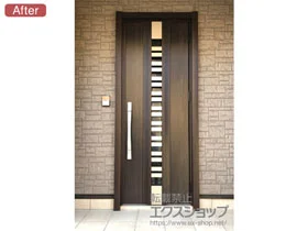 LIXIL リクシル(トステム)の玄関ドア リシェント玄関ドア3 断熱K2仕様 片開き仕様(ランマ無)R G82型 ※タッチキー仕様(キー付リモコン) 施工例