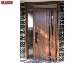 LIXIL リクシル(トステム)の玄関ドア リシェント玄関ドア3 断熱K4仕様 手動 片袖仕様(ランマ付)R M83型 施工例