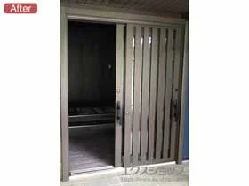 LIXIL リクシル(トステム)の玄関ドア リシェント玄関引戸 PG仕様 2枚建戸 ランマ無 15型（縦通し） 施工例