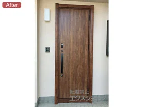LIXIL リクシル(トステム)の玄関ドア リシェント玄関ドア3 断熱K4仕様 片開き仕様(ランマ無)R M17型 ※カザスプラス仕様 施工例
