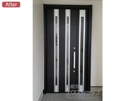 LIXIL リクシル(TOEX)の玄関ドア リシェント玄関ドア3 断熱K4仕様 手動 親子仕様(ランマ無)L M24型 施工例