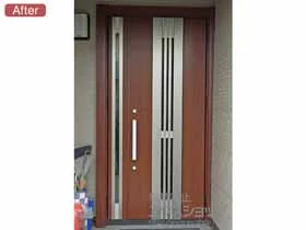 LIXIL リクシル(トステム)の玄関ドア リシェント玄関ドア3 断熱K4仕様 手動 親子仕様(ランマ無)R M84型 施工例