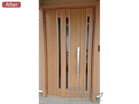 LIXIL リクシル(トステム)の玄関ドア リシェント玄関ドア3 断熱K2仕様 親子仕様(ランマ無)L G15型 ※タッチキー仕様（キー付リモコン） 施工例