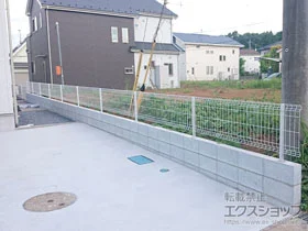 三協アルミのフェンス・柵 ユメッシュＥ型 フリー支柱タイプ 施工例