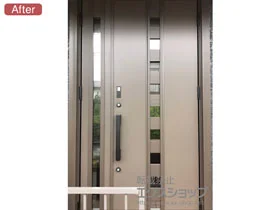 LIXIL リクシル(トステム)の玄関ドア リシェント玄関ドア3 断熱K4仕様 親子仕様(ランマ付)R M28型 ※カザスプラス仕様 施工例