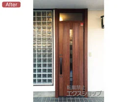 LIXIL リクシル(トステム)の玄関ドア リシェント玄関ドア3 断熱K4仕様 片開き仕様(ランマ付き)R G12型 ※手動仕様 施工例