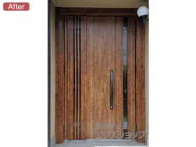 LIXIL リクシル(トステム)の玄関ドア リシェント玄関ドア3 断熱K2仕様 手動 親子仕様(ランマ無)L M83型 施工例