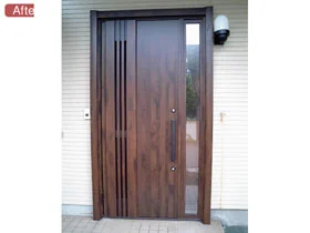 LIXIL リクシル(トステム)の玄関ドア リシェント玄関ドア3 断熱K4仕様 手動 片袖仕様(ランマ無)L M83型 施工例
