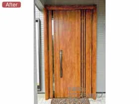 LIXIL リクシル(トステム)の玄関ドア リシェント玄関ドア3 断熱K4仕様 親子仕様(ランマ無)R M83型 ※カザスプラス仕様 施工例