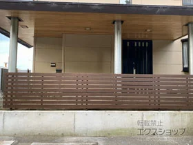YKKAPのフェンス・柵 ルシアスフェンスH02型 横板格子・自由柱施工 施工例