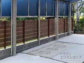 グローベンのフェンス・柵 プラドフェンス ジョイントあり仕様 板6段H970/隙間　10mm 施工例