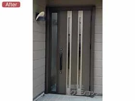 LIXIL リクシル(トステム)の玄関ドア リシェント玄関ドア3 断熱K4仕様 手動 片袖仕様(ランマ無)R M24型 施工例