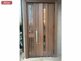 LIXIL リクシル(トステム)の玄関ドア リシェント玄関ドア3 断熱K4仕様 手動 片袖飾り仕様(ランマ無)R G12型 施工例