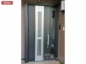 LIXIL(リクシル)の玄関ドア リシェント玄関ドア3 断熱K2仕様 手動 片袖仕様(ランマ無)L M84型 施工例