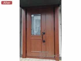 LIXIL リクシル(トステム)の玄関ドア リシェント玄関ドア3 断熱K4仕様 手動 親子仕様(ランマ無)L C15型 施工例
