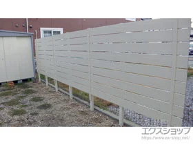 グローベンのフェンス・柵 プラドフェンス/one ジョイントあり仕様 板9段 隙間20mm 施工例