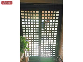 LIXIL リクシル(トステム)の玄関ドア リシェント玄関引戸2 SG仕様 2枚建戸 ランマ無 57型 *手動仕様 施工例