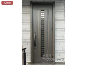 LIXIL リクシル(トステム)の玄関ドア リシェント玄関ドア3 アルミ仕様 手動 片開き仕様(ランマ無)R C20N型 施工例