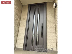 LIXIL リクシル(トステム)の玄関ドア リシェント玄関ドア3 断熱K2仕様 片開き仕様(ランマ無)L G15型 ※タッチキー仕様(キー付リモコン) 施工例