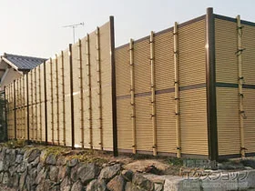 グローベンのフェンス 竹演セット13 みす垣セット　H2400(パネル　2300mm) 施工例