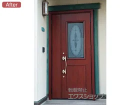 LIXIL リクシル(トステム)の玄関ドア リシェント玄関ドア3 断熱K4仕様 親子仕様(ランマ無)R C15型 ※手動仕様 施工例