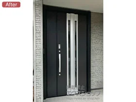 LIXIL リクシル(トステム)の玄関ドア リシェント玄関ドア3 断熱K4仕様 親子仕様(ランマ無)R G77型 ※タッチキー仕様(キー付リモコン) 施工例