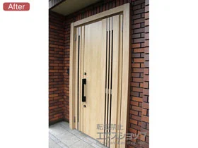 LIXIL リクシル(トステム)の玄関ドア リシェント玄関ドア3 断熱K2仕様 親子仕様(ランマ無)R M83型 ※手動仕様 施工例