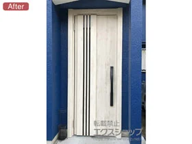 LIXIL リクシル(トステム)の玄関ドア リシェント玄関ドア3 断熱K4仕様 片開き仕様(ランマ無)L M83型 ※タッチキー仕様(リモコンタイプ) 施工例