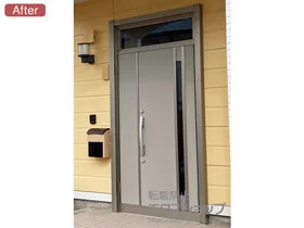 LIXIL リクシル(トステム)の玄関ドア リシェント玄関ドア3 断熱K2仕様 親子仕様(ランマ付)R M78型 ※手動仕様 施工例