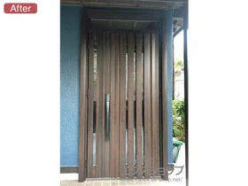 LIXIL リクシル(トステム)の玄関ドア リシェント玄関ドア3 断熱K2仕様 親子仕様(ランマ付)R G14型 ※タッチキー仕様(リモコンタイプ) 施工例