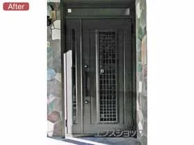 LIXIL リクシル(トステム)の玄関ドア リシェント玄関ドア3 アルミ仕様 親子仕様(ランマ付)R C84N型 ※手動仕様 施工例