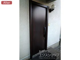LIXIL リクシル(トステム)の玄関ドア リシェント玄関ドア3 断熱K4仕様 片開き仕様(ランマ無)L M17型 ※手動仕様 施工例