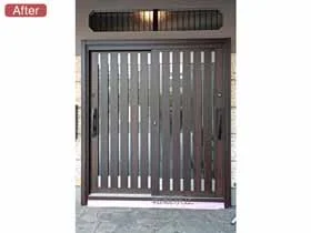 LIXIL リクシル(トステム)の玄関ドア リシェント玄関引戸2 PG仕様 2枚建戸 ランマ無 P15型 ※手動仕様 施工例