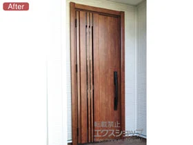 LIXIL リクシル(トステム)の玄関ドア リシェント玄関ドア3 断熱K4仕様 片開き仕様(ランマ無)L M83型 ※カザスプラス仕様 施工例