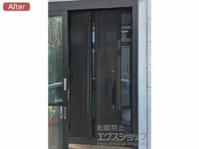 LIXIL リクシル(トステム)の玄関ドア リシェント玄関ドア3 断熱K2仕様 片袖仕様(ランマ無)L G13型 ※手動仕様 施工例
