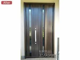 LIXIL リクシル(トステム)の玄関ドア リシェント玄関ドア3 断熱K4仕様 親子仕様(ランマ無)R G13型 ※手動仕様 施工例