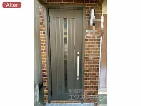 LIXIL リクシル(トステム)の玄関ドア リシェント玄関ドア3 アルミ仕様 片開き仕様(ランマ無)L C12N型 ※手動仕様 施工例