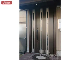 LIXIL リクシル(トステム)の玄関ドア リシェント玄関ドア3 断熱K4仕様 親子仕様(ランマ無)R M24型 ※手動仕様 施工例